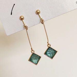 Green Crystal Earrings
